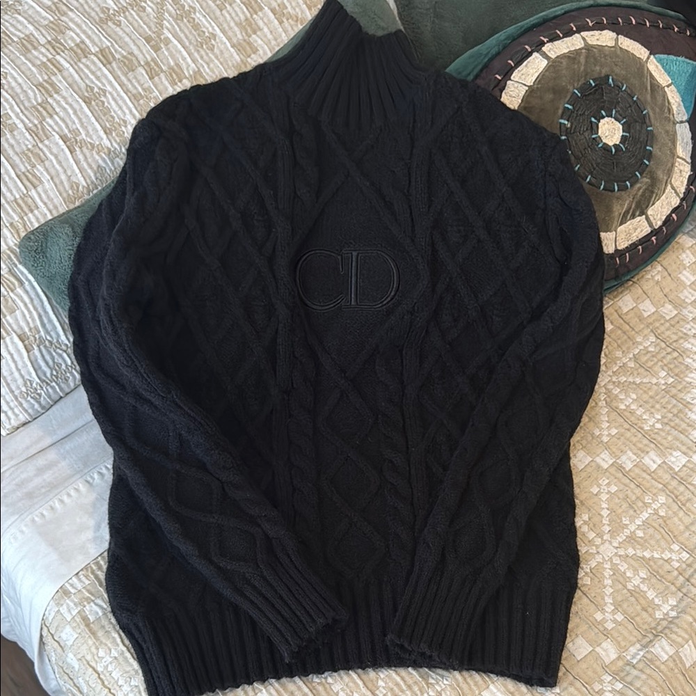 Black Cable Knit Sweater